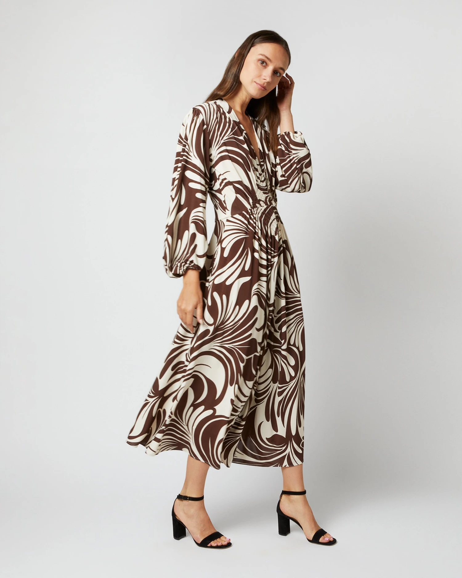 Camerino Dress In Watermarble Jersey - Image 2