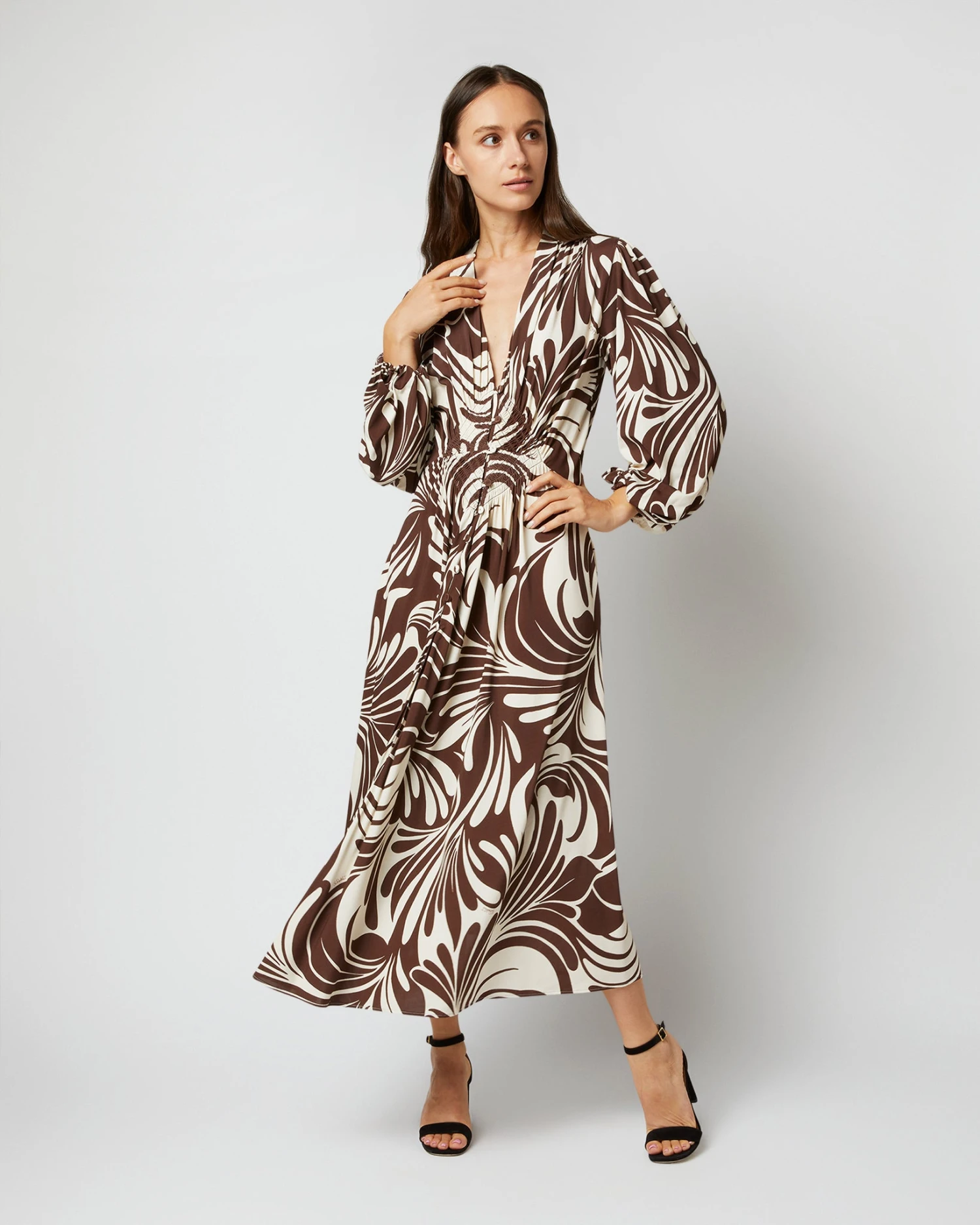 Camerino Dress In Watermarble Jersey - Image 5