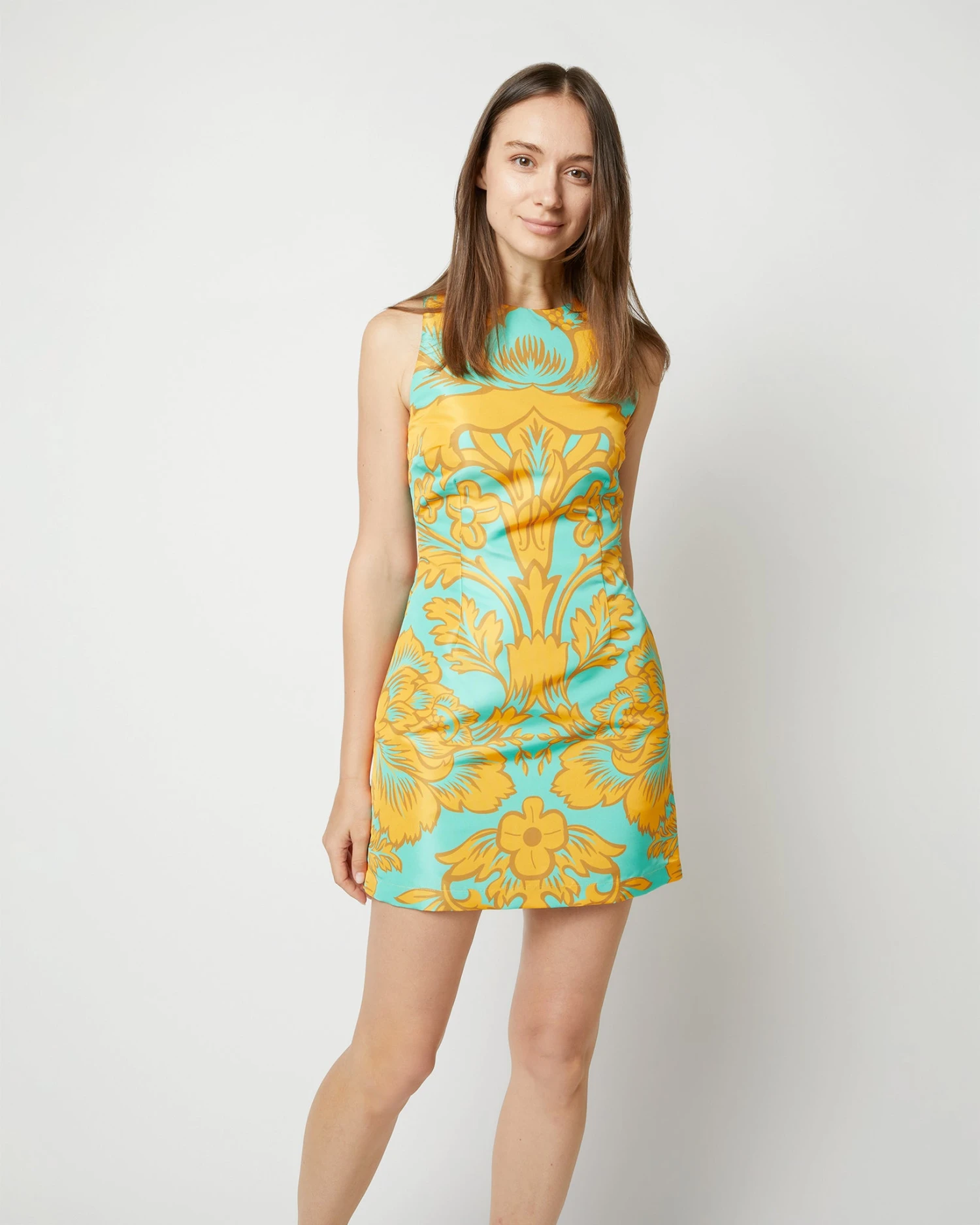 TGIF Dress In Va-Va Turquoise Faille - Image 2