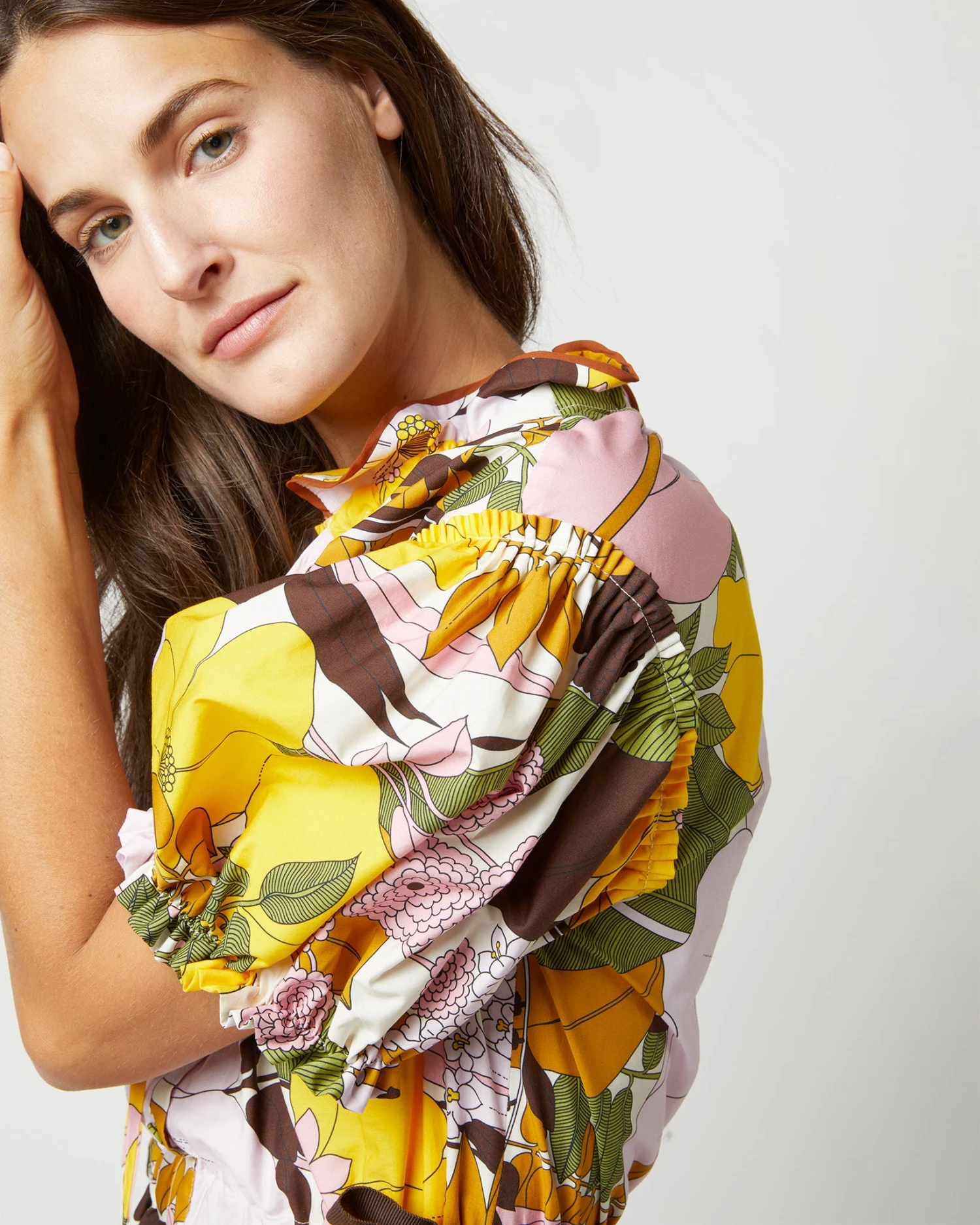 Biscotto Dress In Big Flower Rose - Image 8