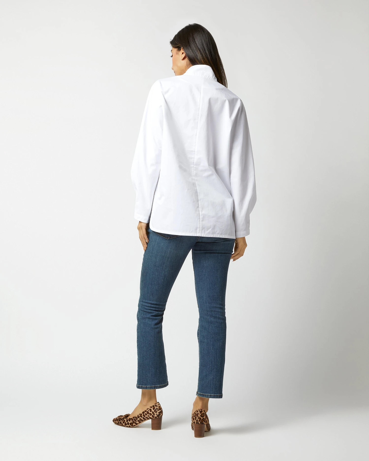 Poinsettia Top In White Poplin - Image 6