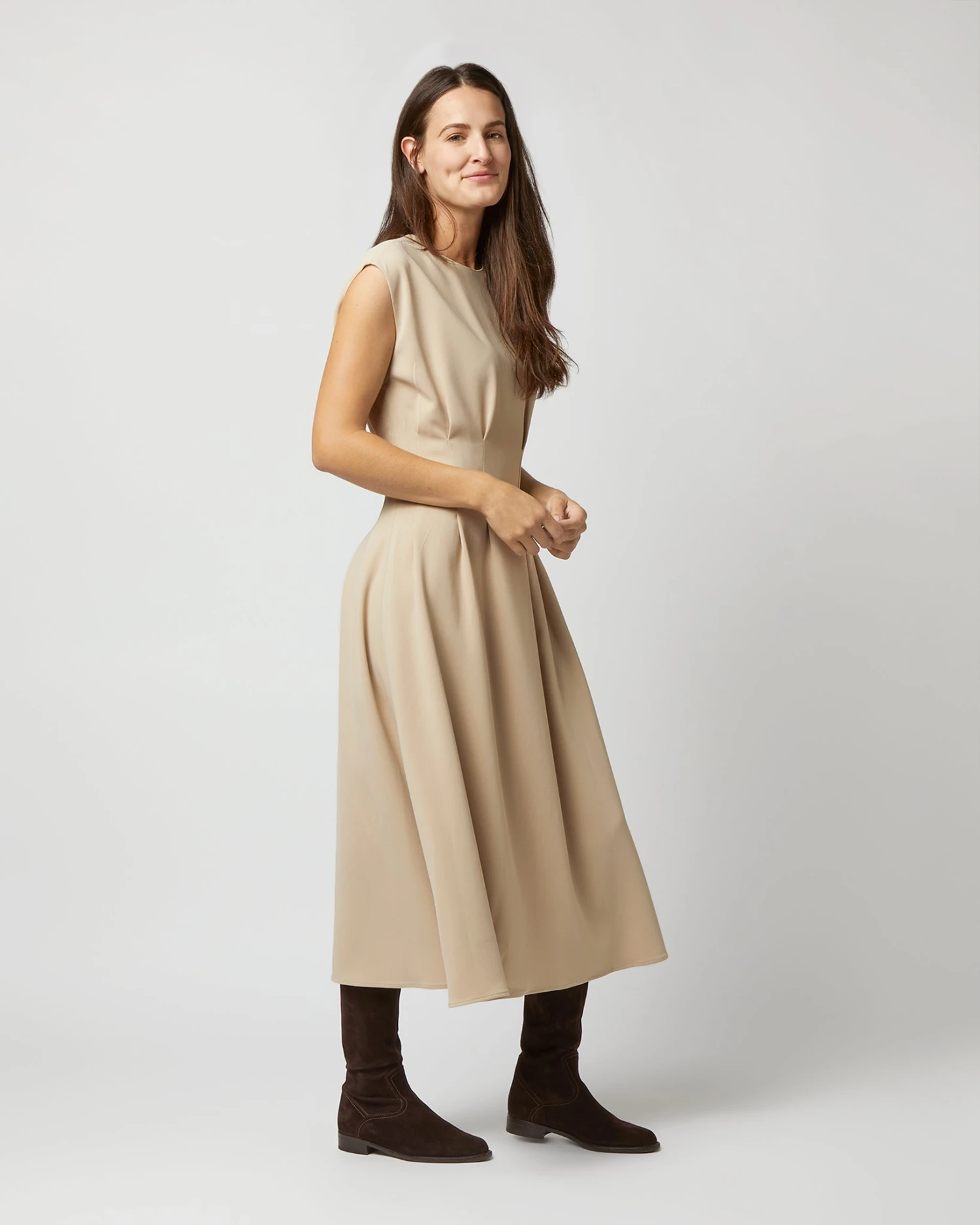 Joseph Delma Dress In Parchment - Image 3