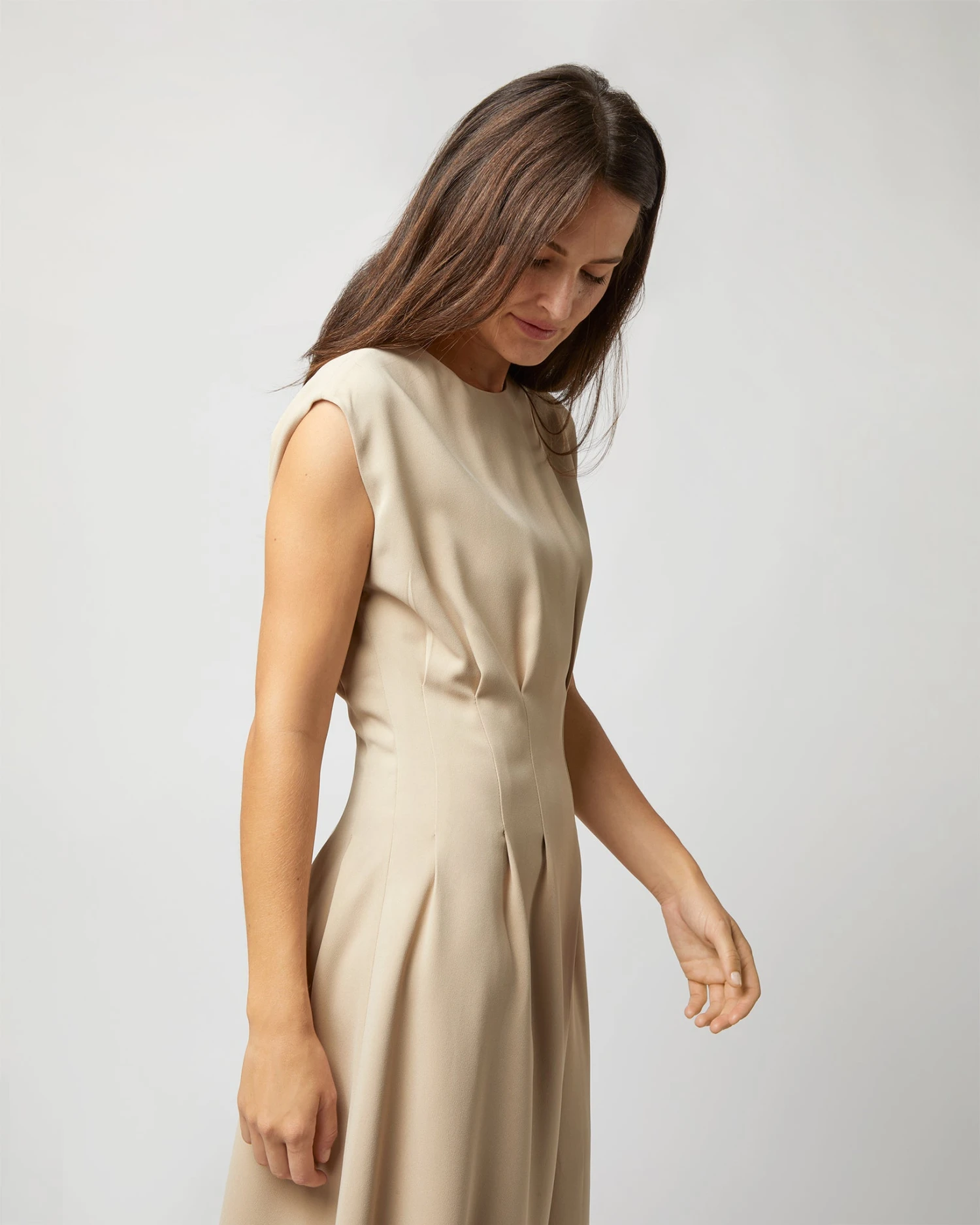 Joseph Delma Dress In Parchment - Image 6