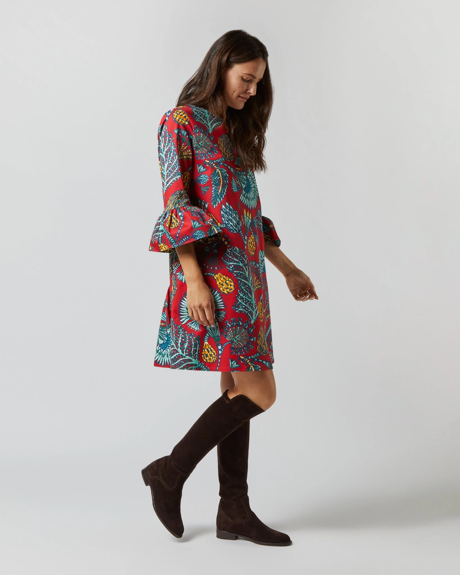 24/7 Dress In Sicomore Red Heavy Stretch Cotton - Image 4