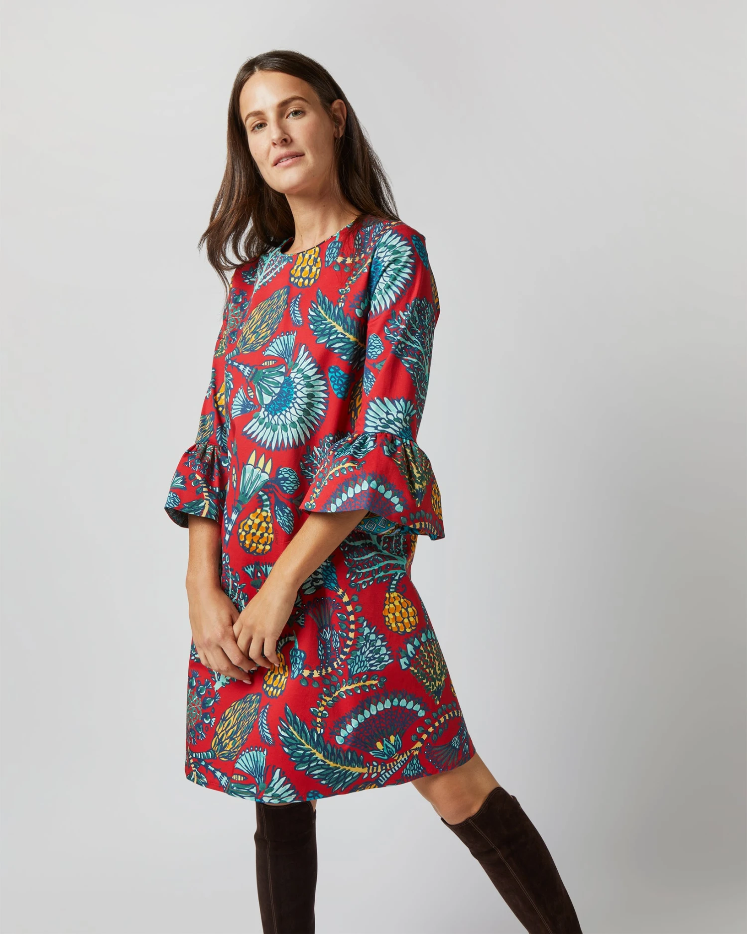 24/7 Dress In Sicomore Red Heavy Stretch Cotton - Image 6