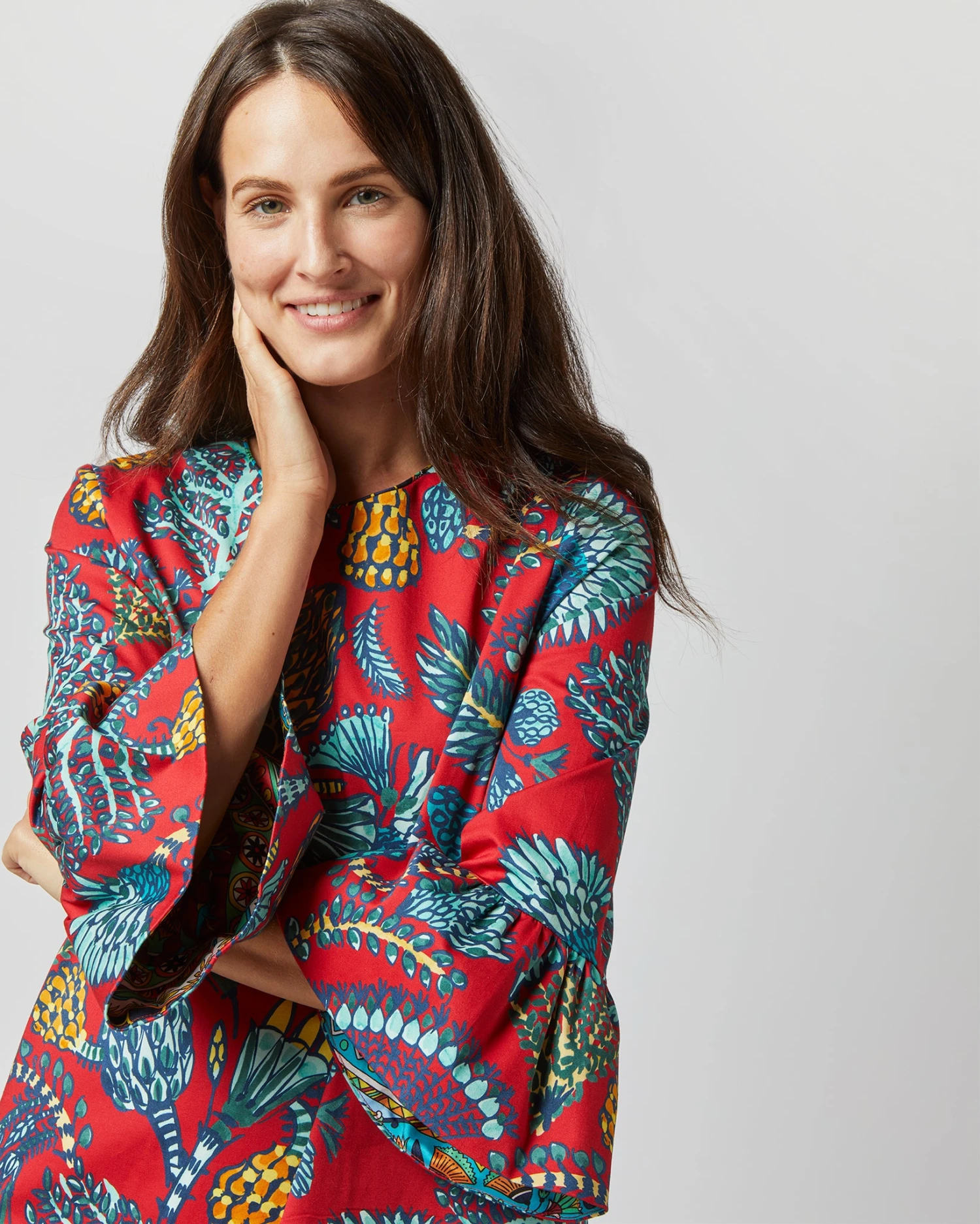 24/7 Dress In Sicomore Red Heavy Stretch Cotton - Image 2