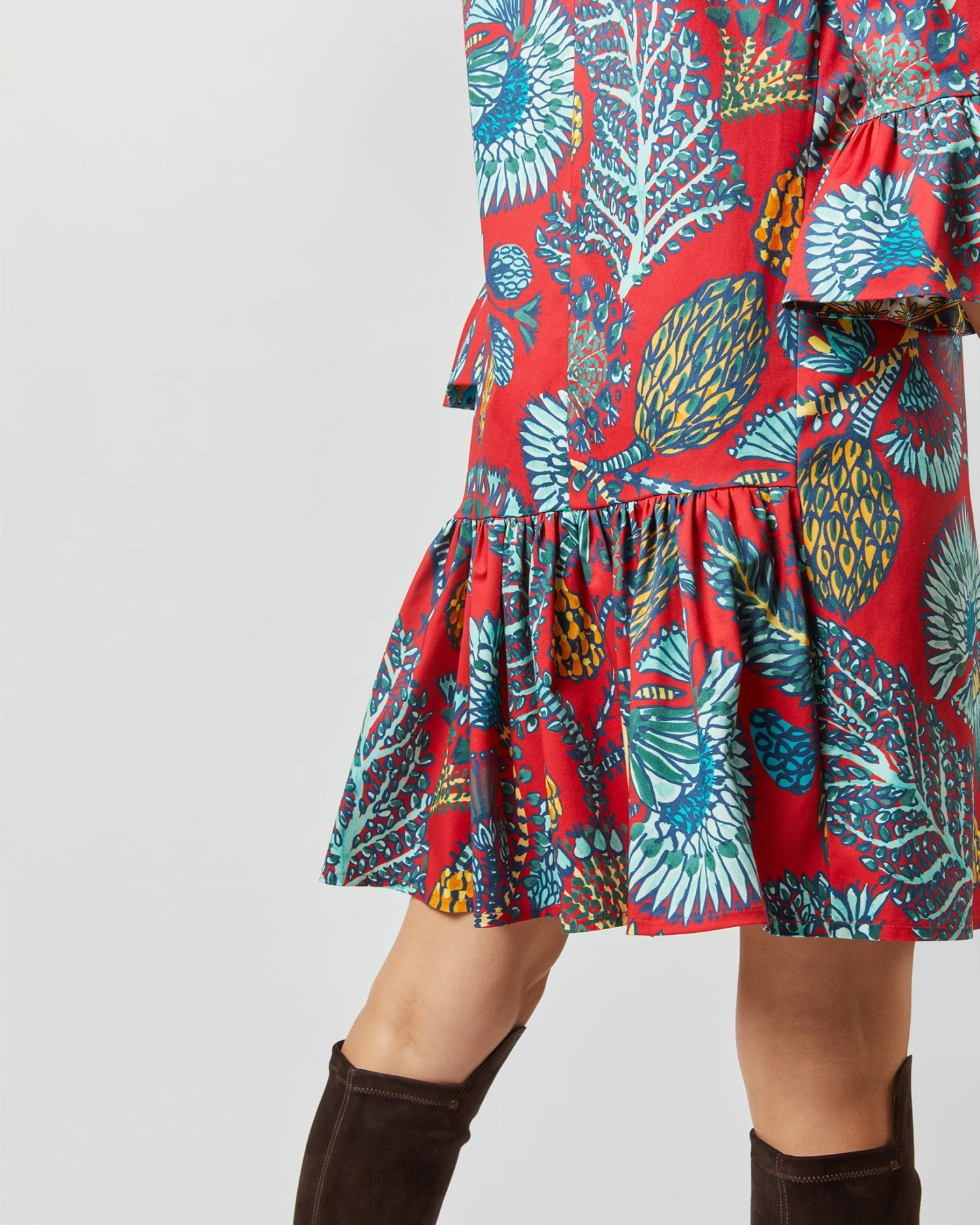 24/7 Dress In Sicomore Red Heavy Stretch Cotton - Image 7