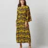 Sorella Dress In Papyrus Gold Flowy Jersey
