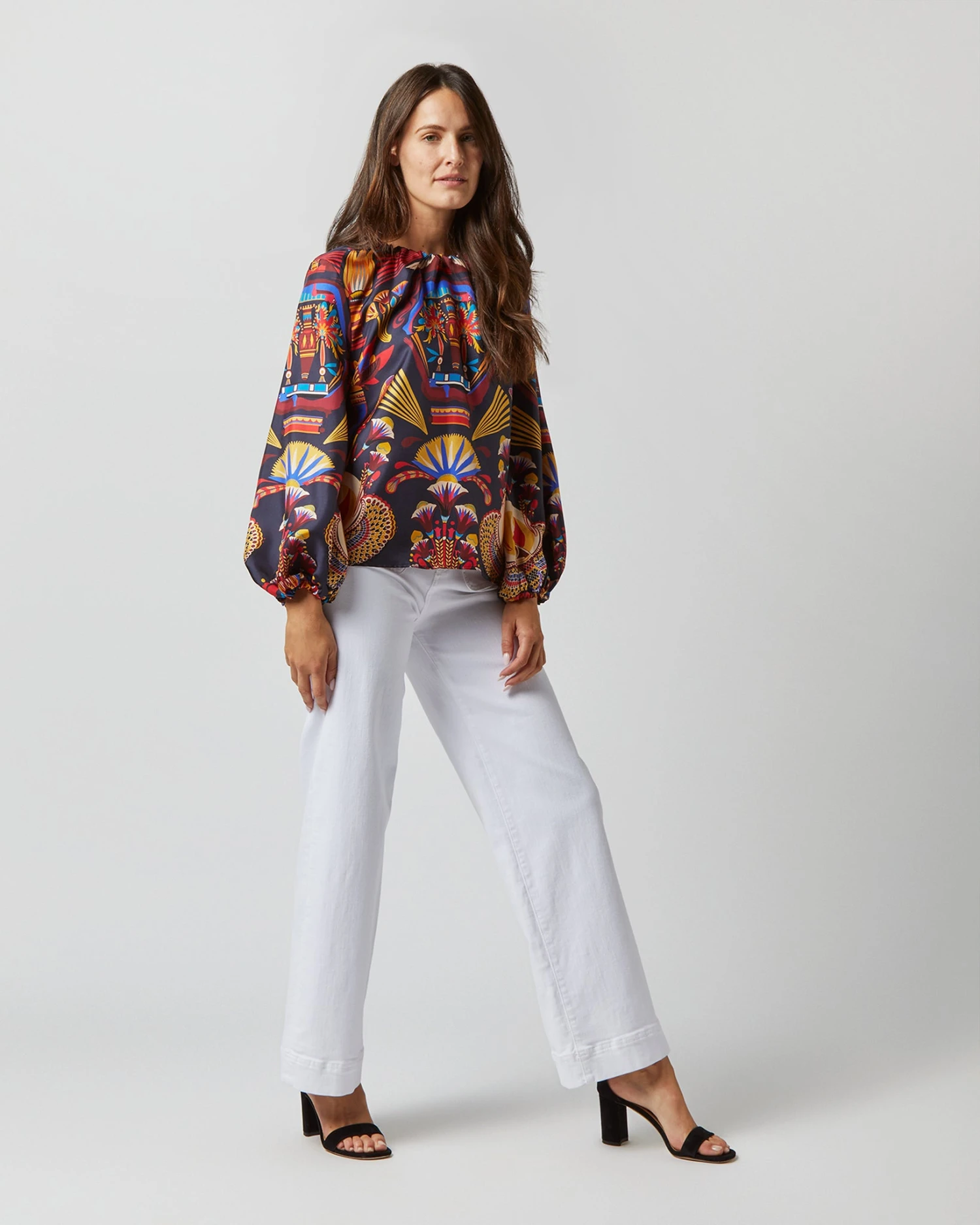 Charming Top In Nephthys Navy Silk Twill - Image 3