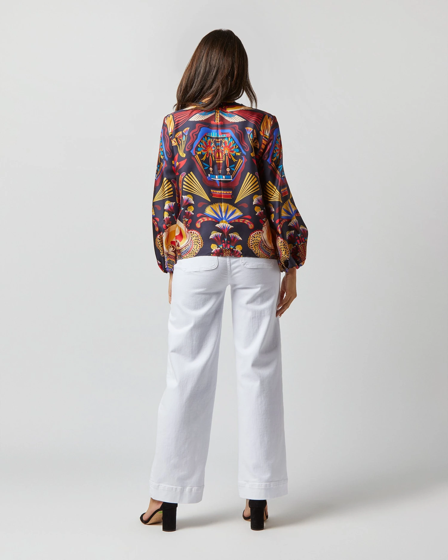 Charming Top In Nephthys Navy Silk Twill - Image 5