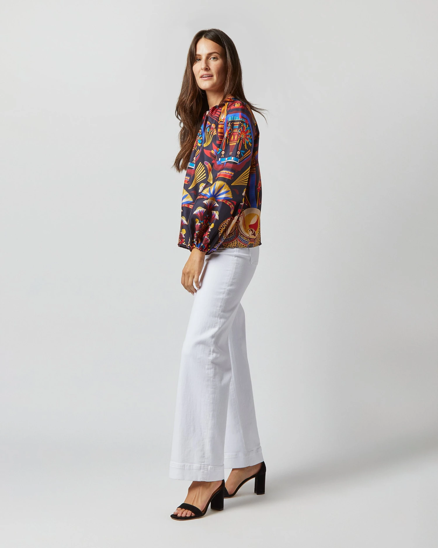 Charming Top In Nephthys Navy Silk Twill - Image 4