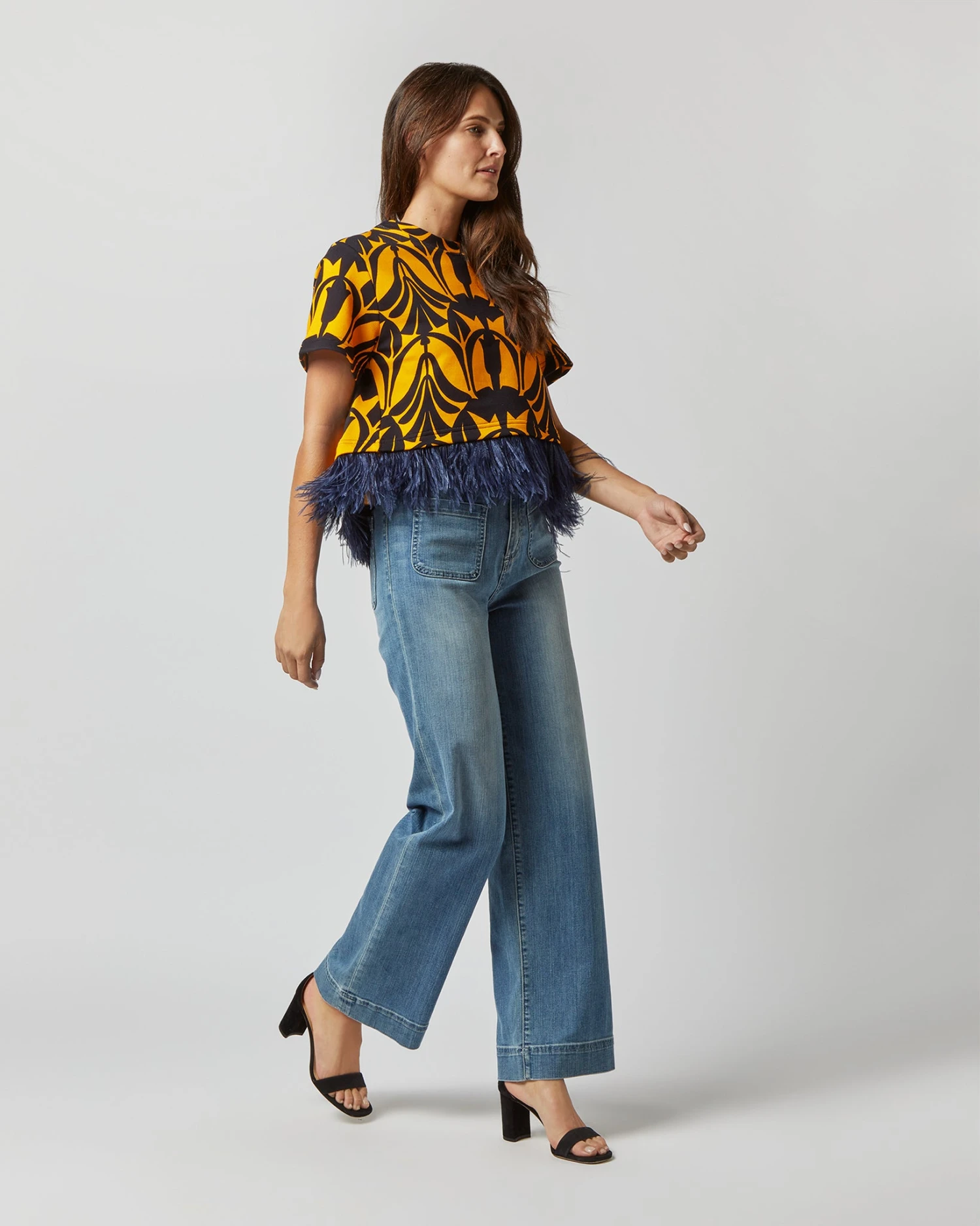 La Scala Tee In Papyrus Gold Jersey - Image 3