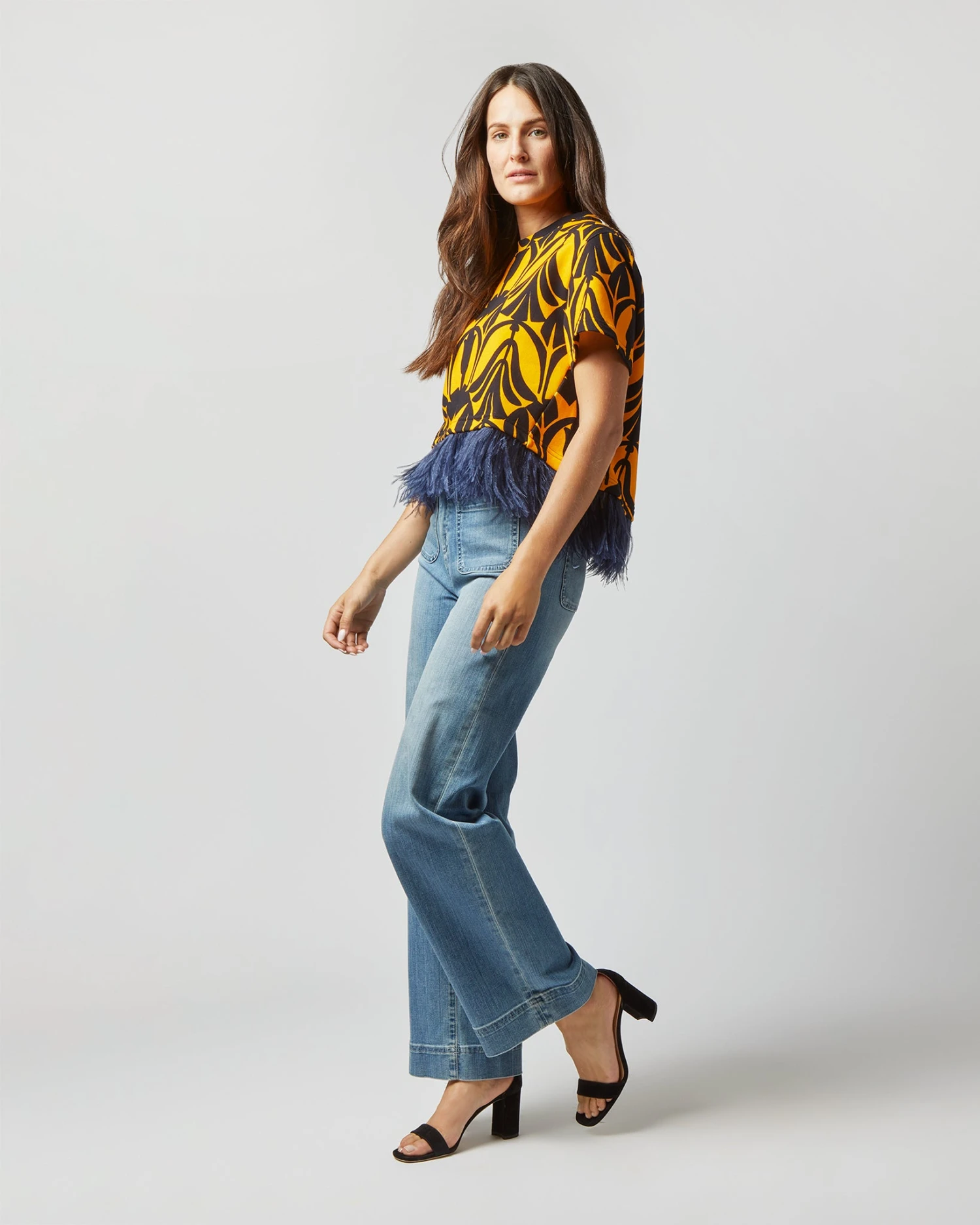 La Scala Tee In Papyrus Gold Jersey - Image 5