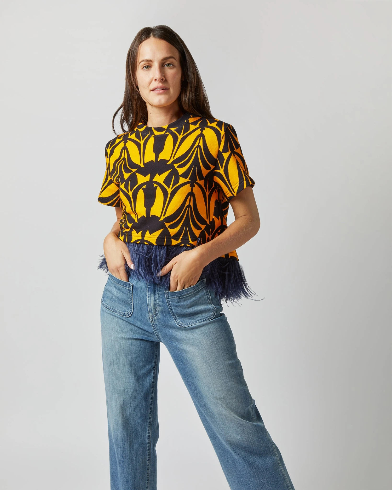 La Scala Tee In Papyrus Gold Jersey - Image 6