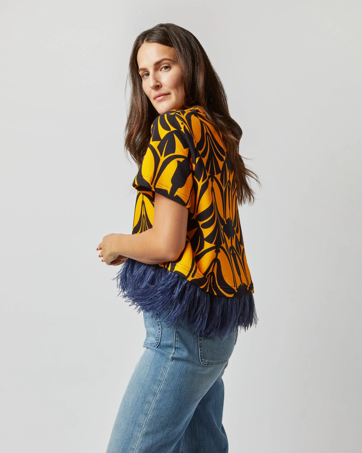 La Scala Tee In Papyrus Gold Jersey - Image 2