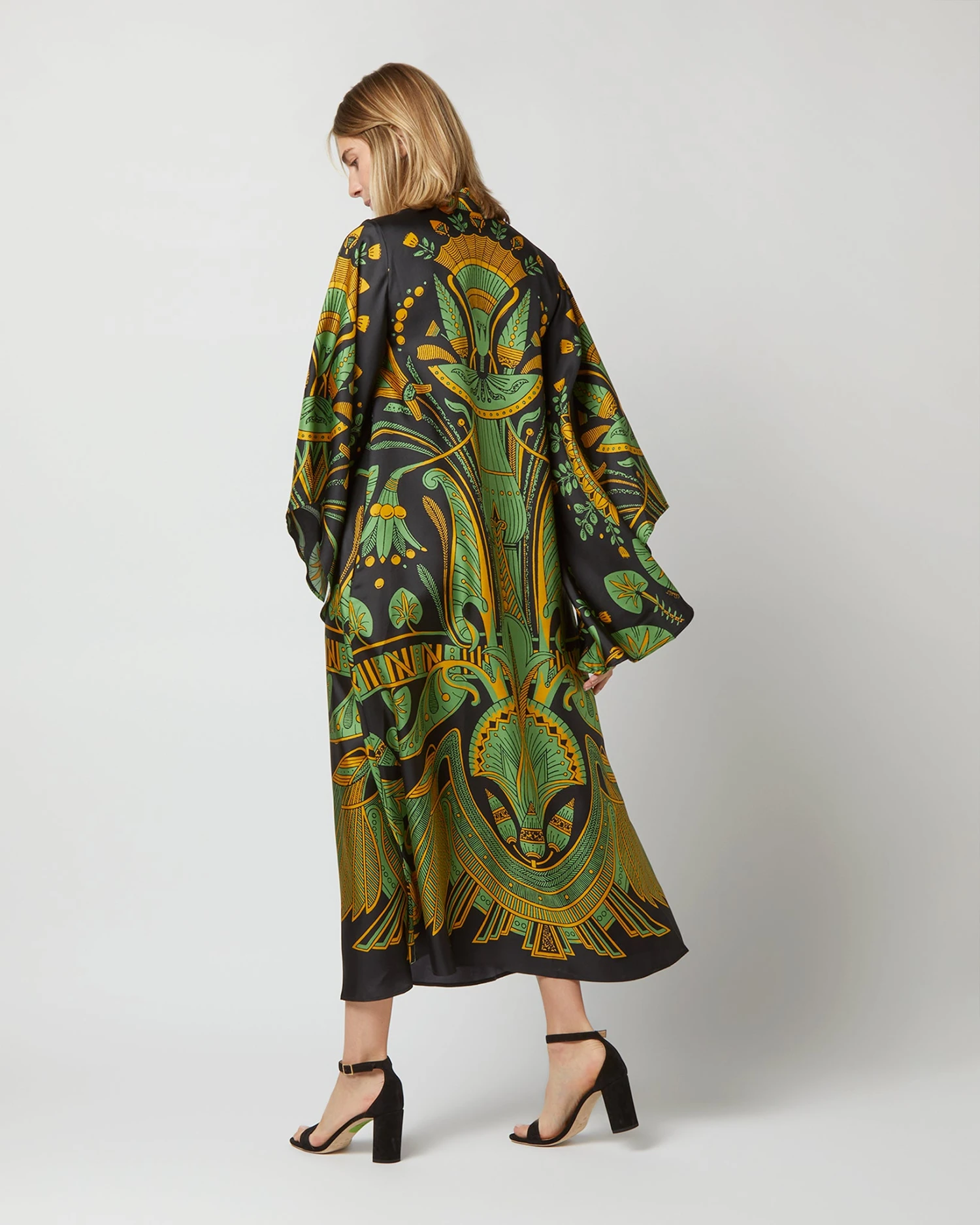 Magnifico Midi Dress In The Nile Placée Black Silk Twill - Image 5