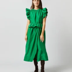 ULLA JOHNSON Iren Top In Emerald