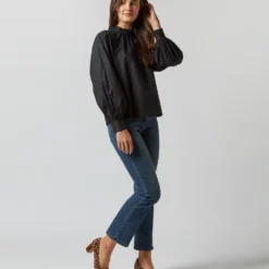 ULLA JOHNSON Marlie Blouse In Noir