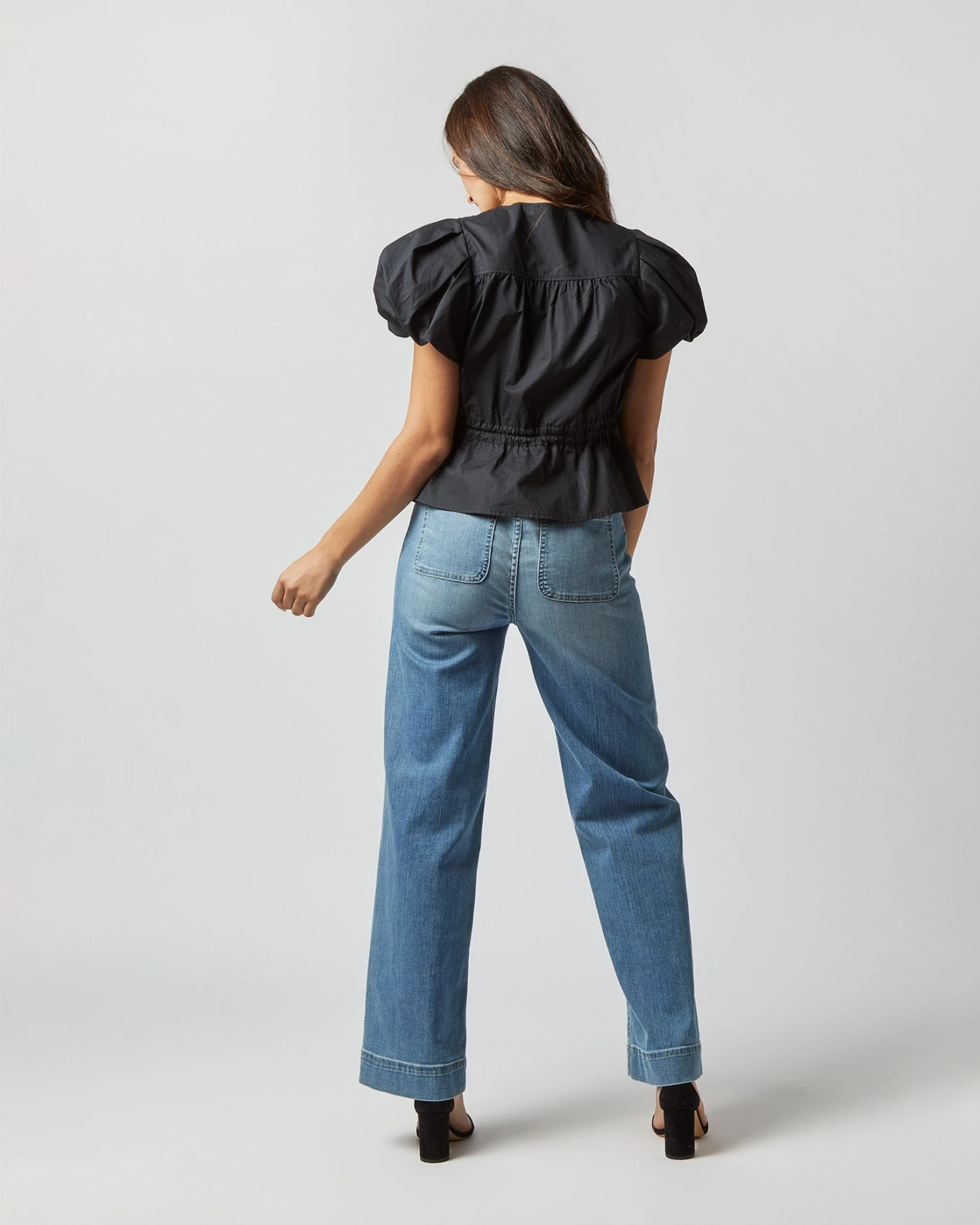 ULLA JOHNSON Mila Top In Noir - Image 5