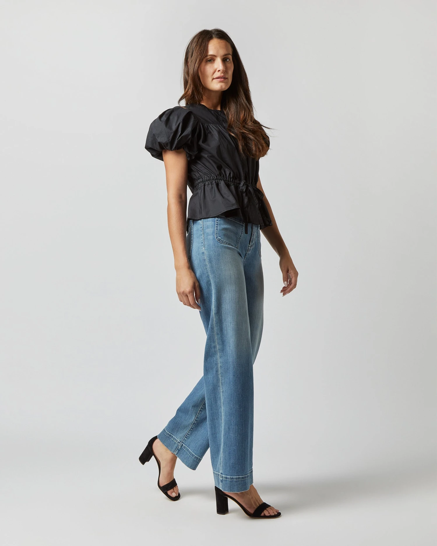 ULLA JOHNSON Mila Top In Noir - Image 6