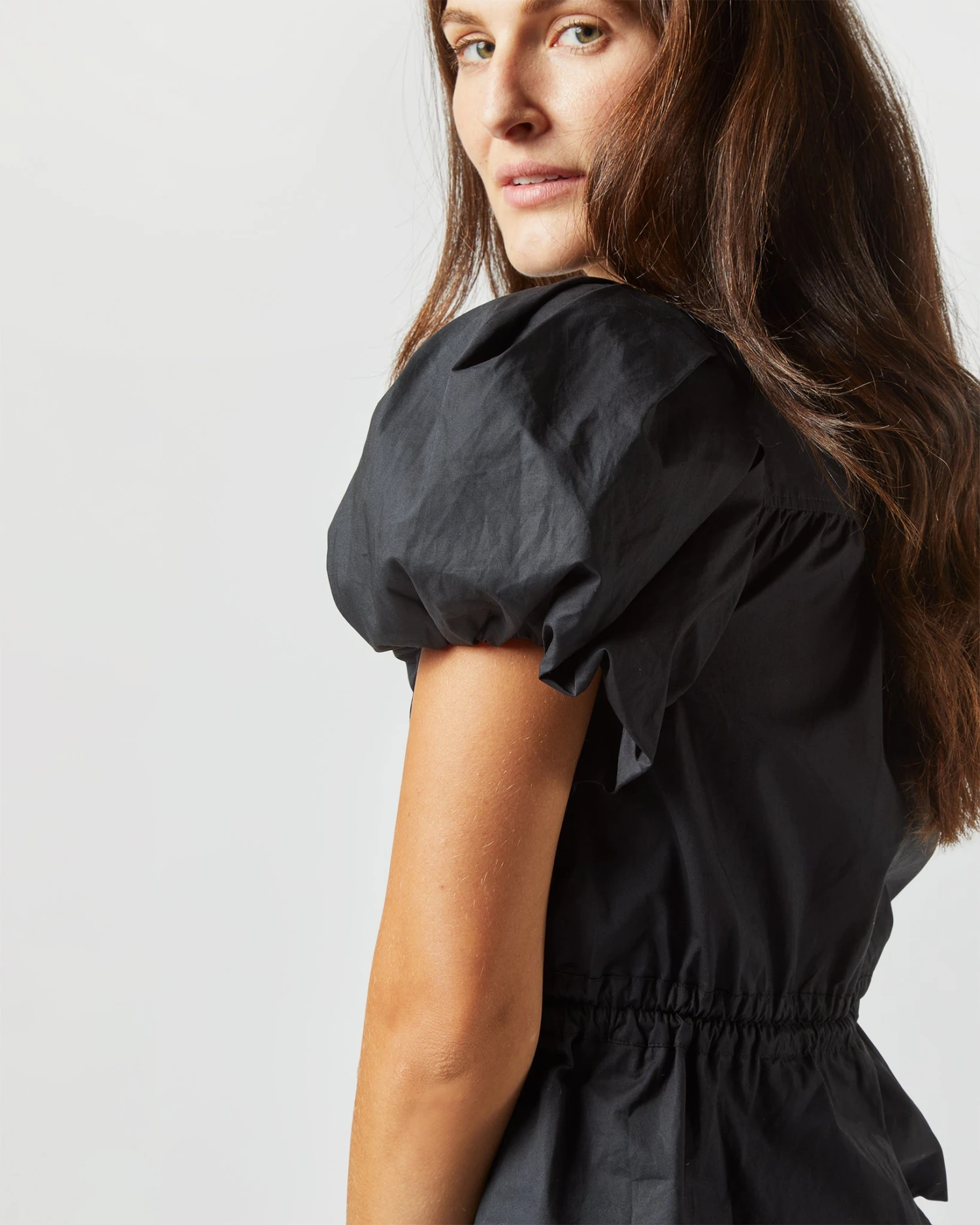 ULLA JOHNSON Mila Top In Noir - Image 7