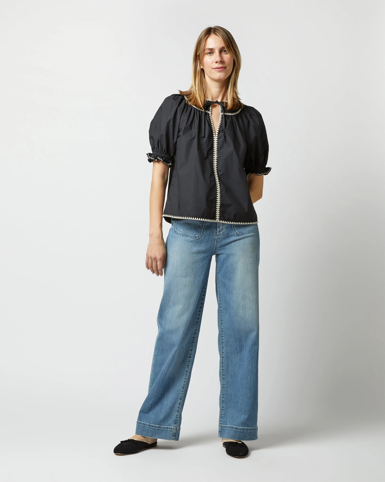 ULLA JOHNSON Ruby Top In Noir