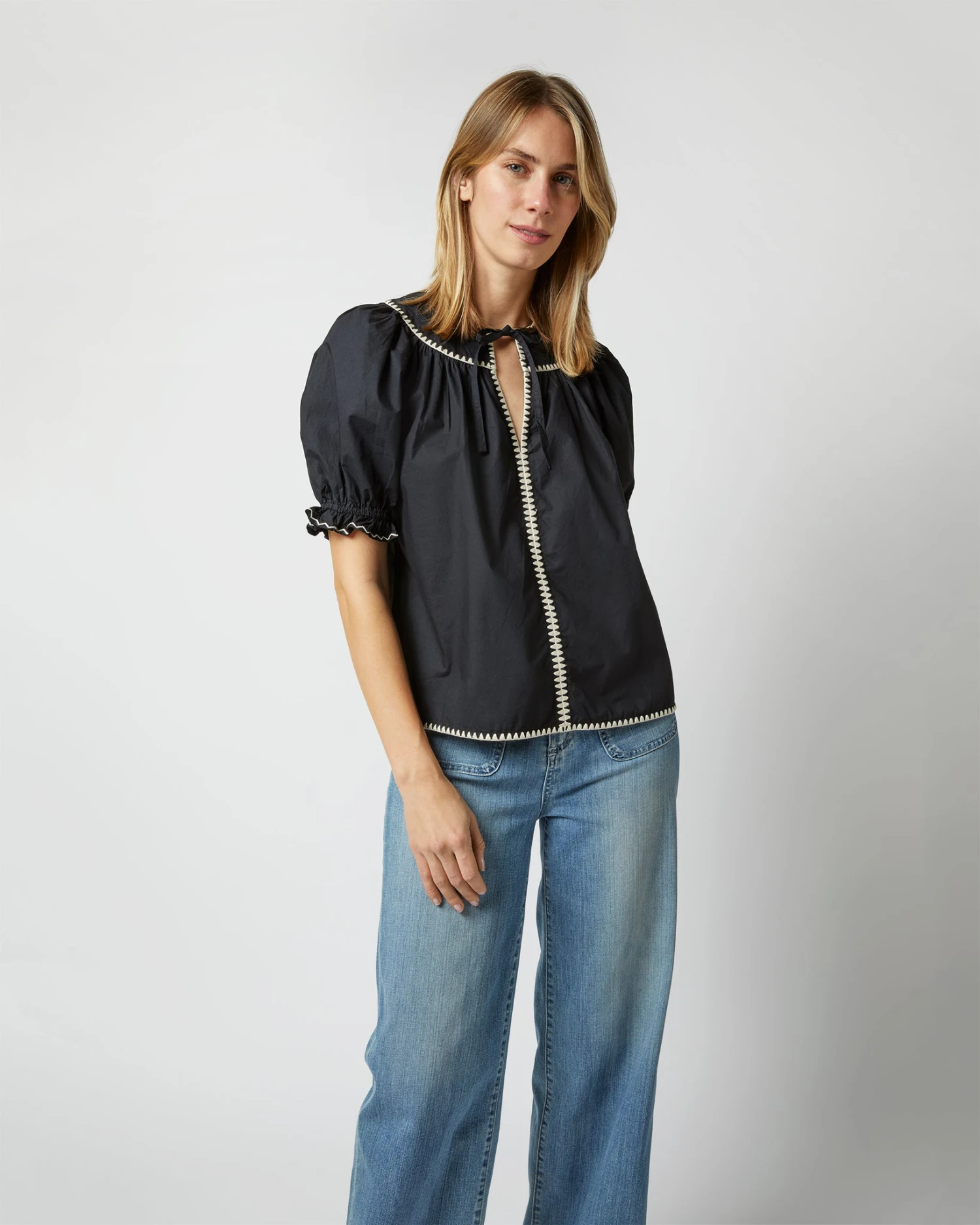 ULLA JOHNSON Ruby Top In Noir - Image 2