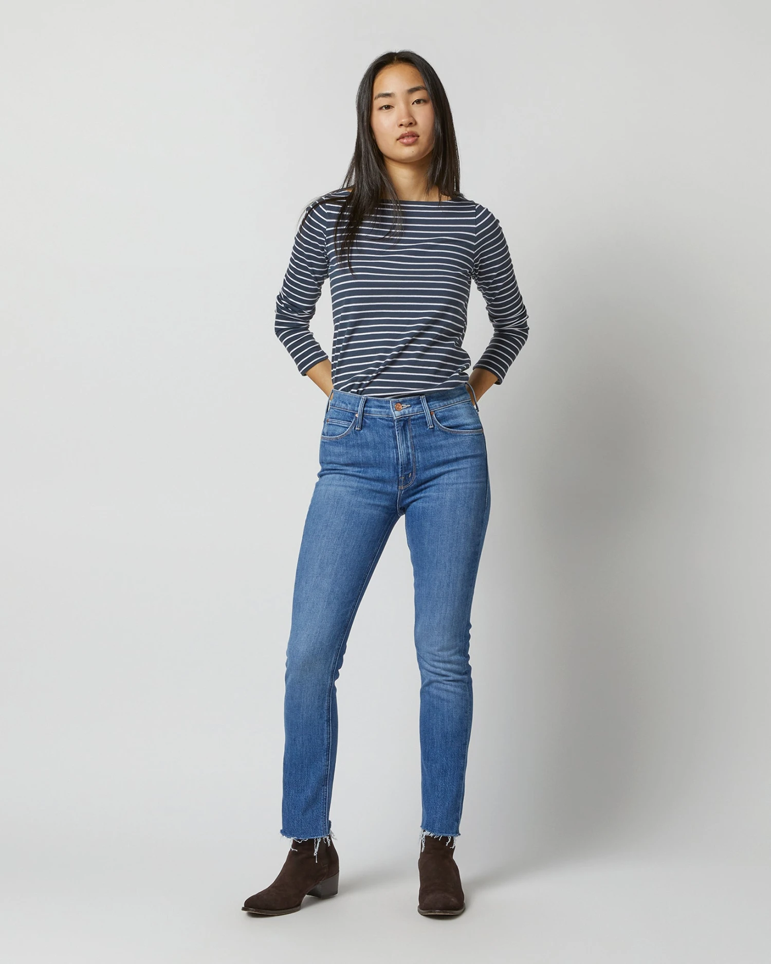 The Mid Rise Dazzler Ankle Fray Jean In New Sheriff In Town