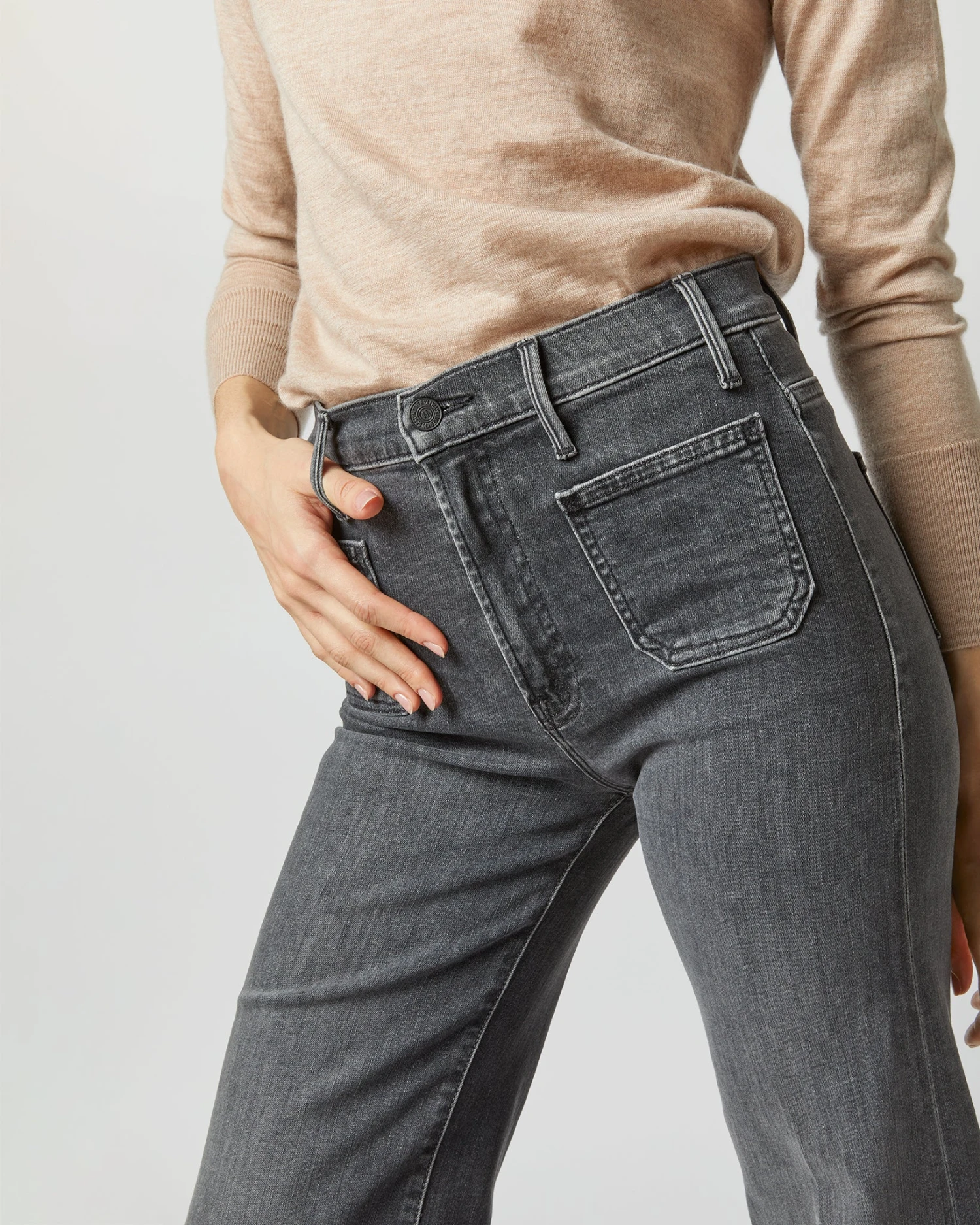 The Hustler Roller Patch Pocket Skimp Jean In Save Your Soul - Image 2