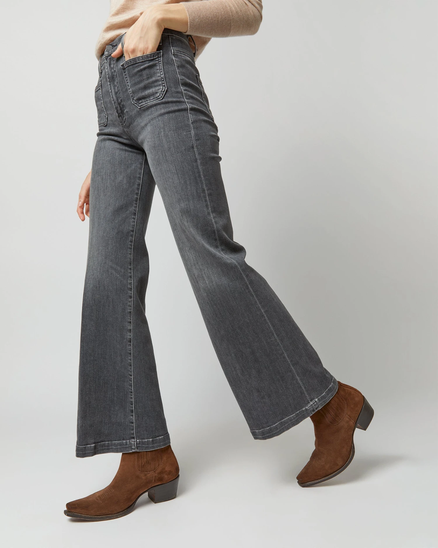 The Hustler Roller Patch Pocket Skimp Jean In Save Your Soul - Image 6