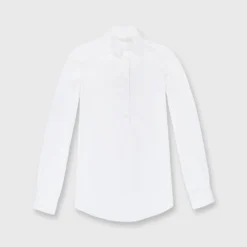Tomboy Popover Shirt In White Poplin