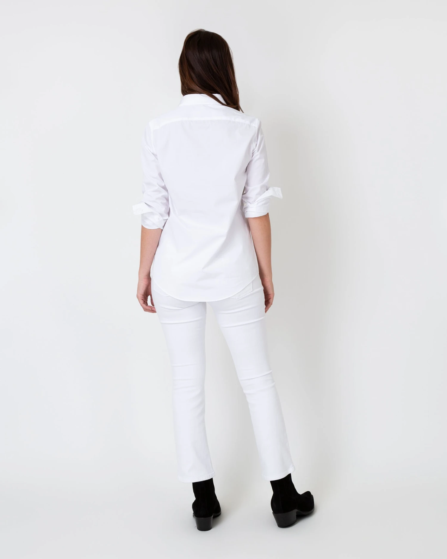 Tomboy Popover Shirt In White Poplin - Image 5