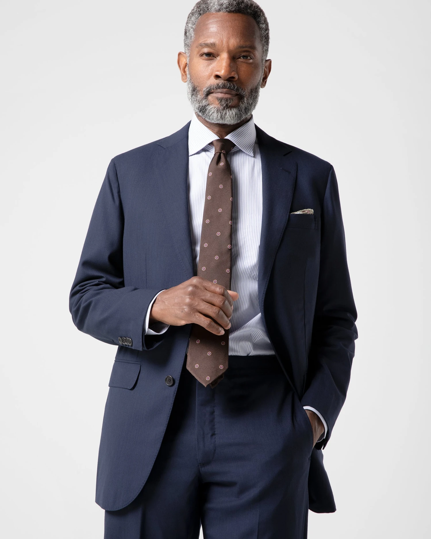 Kincaid No. 4 Suit In Navy Escorial Wool Plainweave - Image 2