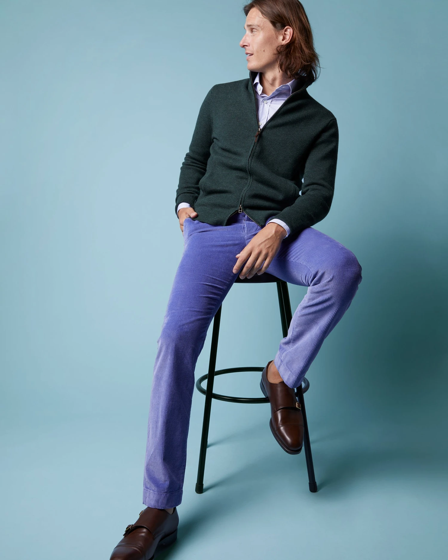 Field Pant In Lavender Corduroy - Image 2