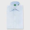 Spread Collar Dress Shirt In Sky Blue Roxford