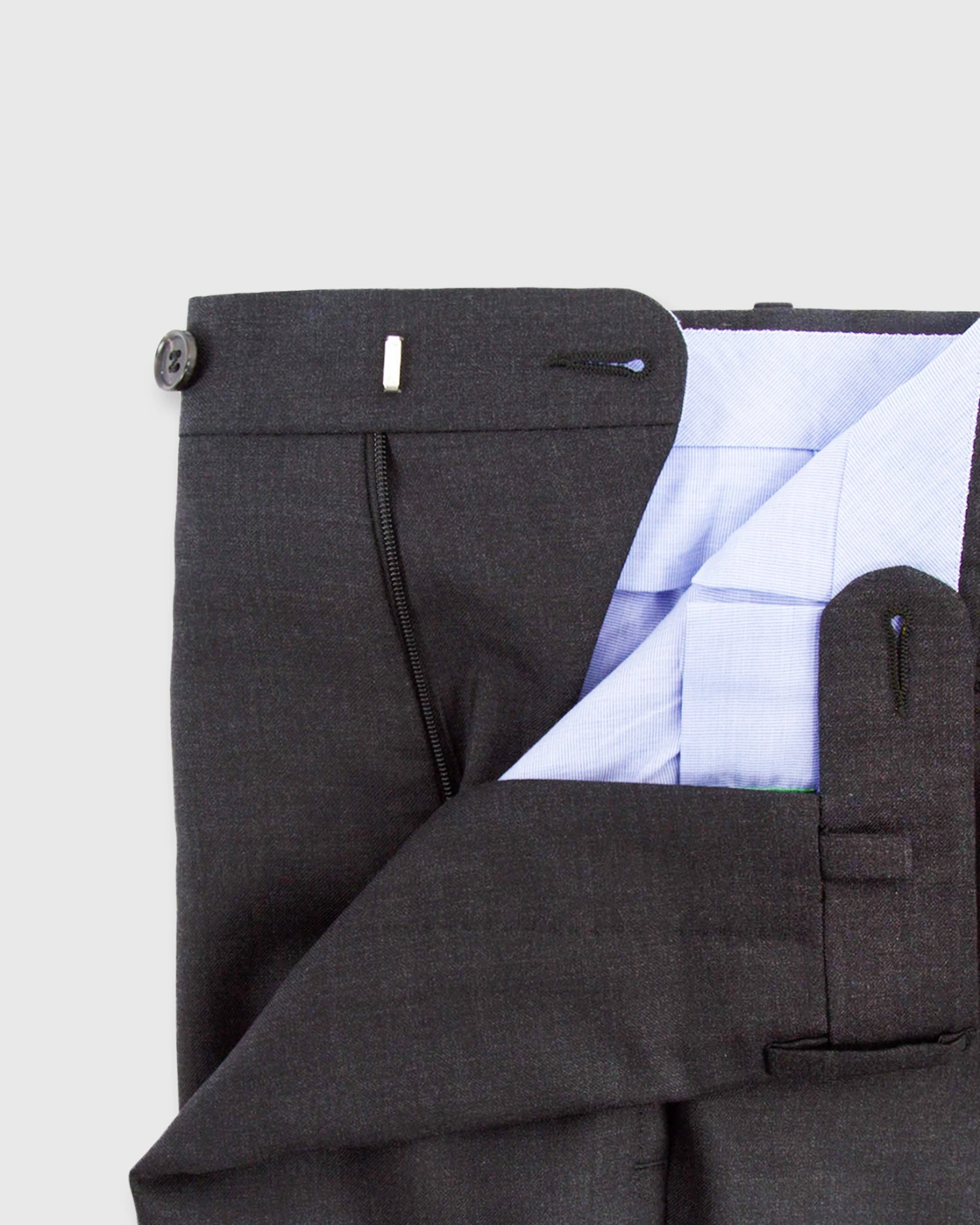 Dress Trouser In Charcoal Lightweight Twill - Image 4