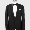 Kincaid No. 3 Peak Lapel Tuxedo In Black Wool Mohair With Silk Grosgrain Trim